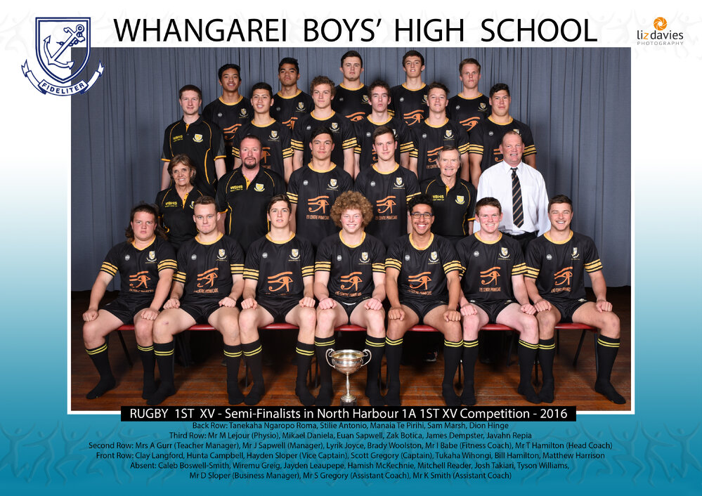 2016 Rugby 1st XV