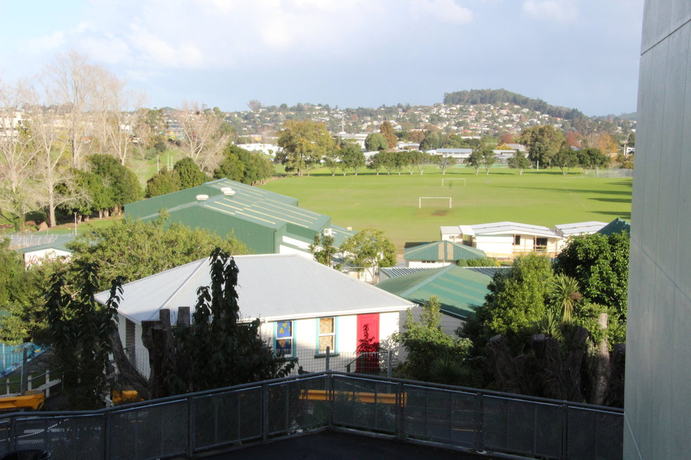 View from school over the sports fields