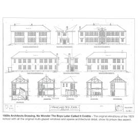 1920s Architects drawing of the new school