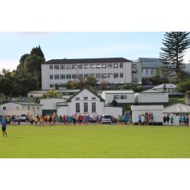 School buildings - view from sport fields