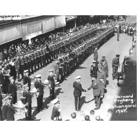 Sir Bernard Freyberg's visit 1947 with WBHS forming Guard of Honour